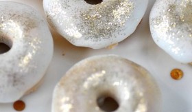 Gold Sprinkle Doughnuts 
