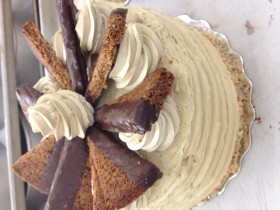 Espresso Cake with Coffee Biscuits  