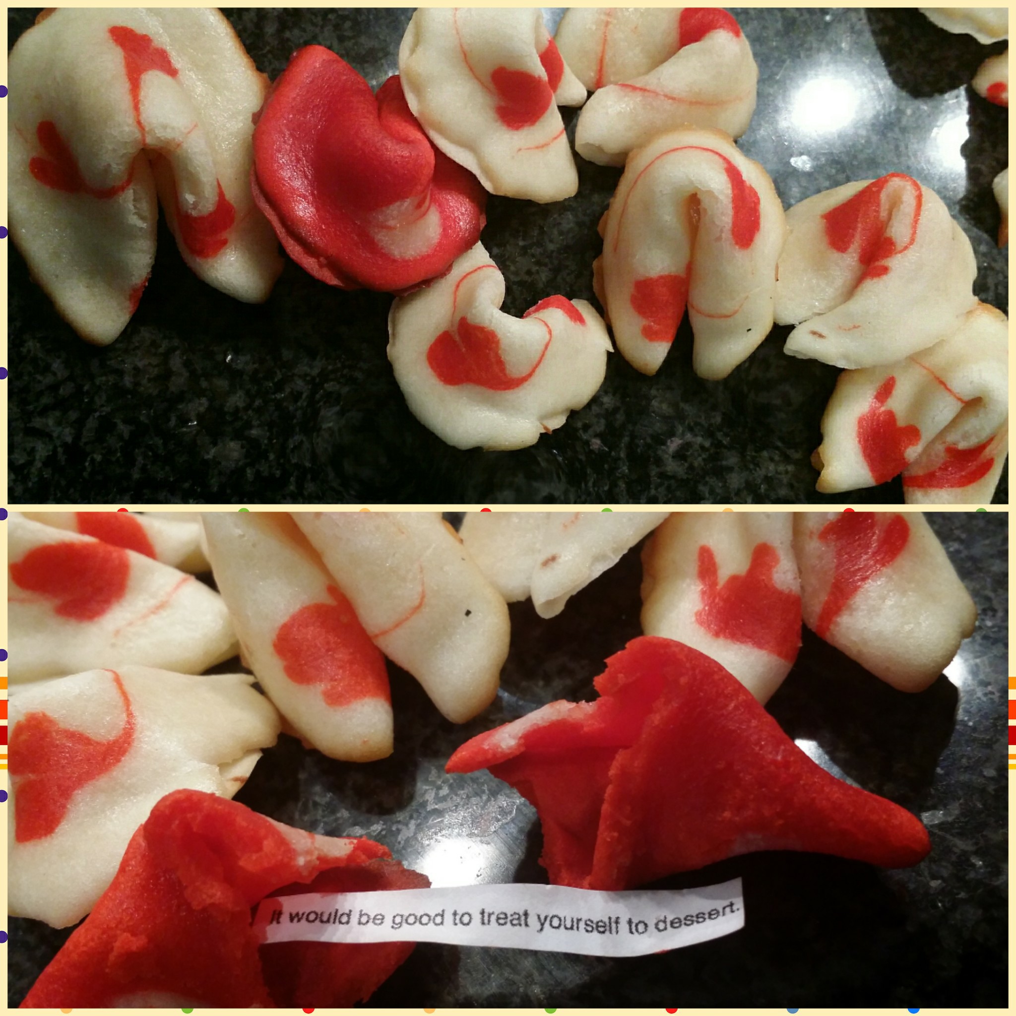 Fortune Cookies with Hearts 