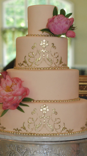 Pink and Gold Cake 