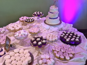 Pink and Purple Dessert Table 