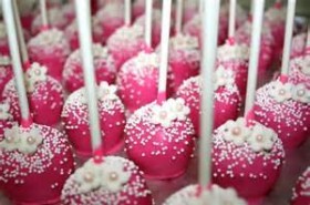 Pink Cake pops 