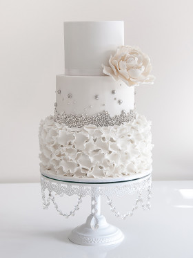 Pure White Wedding Cake 