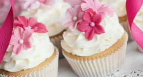 Pink Flower Cupcakes 